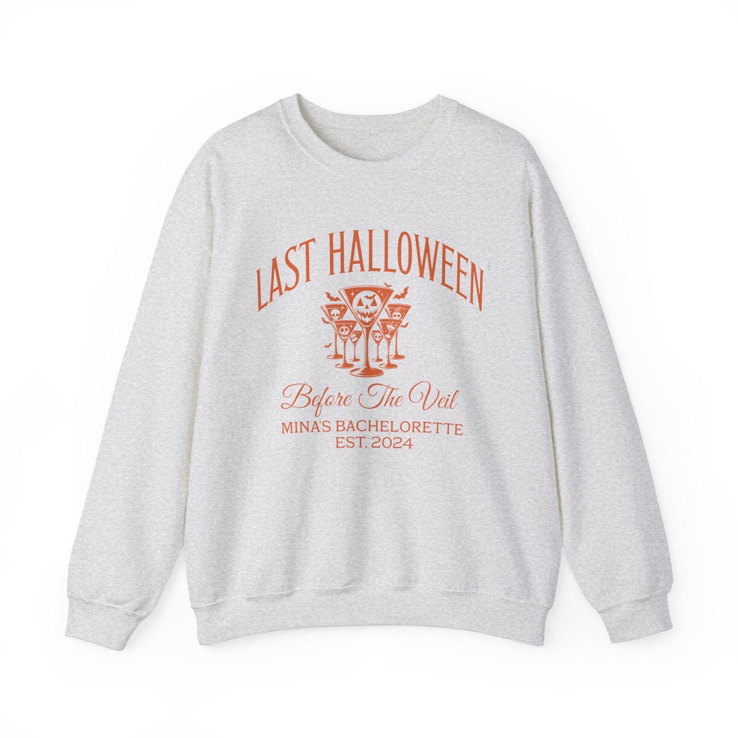 Personalized Halloween Bachelorette Sweatshirt, Last Halloween Before the Veil, Pumpkin Spooky Bachelorette Shirts, Fall Winter Wedding Gift