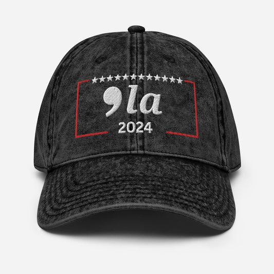 Kamala Hat, Funny Embroidered Comma La Cap,Vintage aesthetic Cotton Twill Hat, For Harris 2024 Hat, I'm Speaking