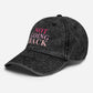 We Are Not Going Back Hat, Embroidered Vintage aesthetic Cotton Twill Hat, Harris 2024 Cap Campaign, Feminist Madam President Hat