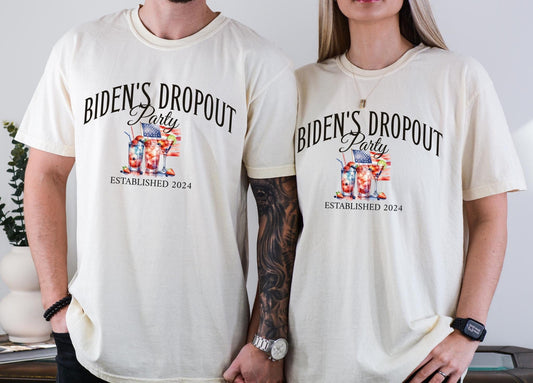 Biden's Drop Out Party Shirt, Comfort Colors Bye Bye Biden Shirt, Joe Biden Drop Out, 2024 USA Presidential Elections Shirt, Funny Politics