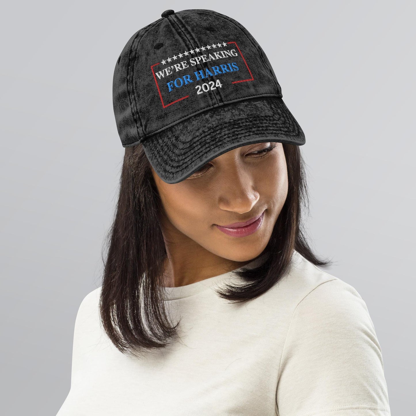 Embroidered I'm Speaking for Harris Cap, Vintage Cotton Twill Hat for Campaign and Rally, Election Hat, I'm Speaking Hat