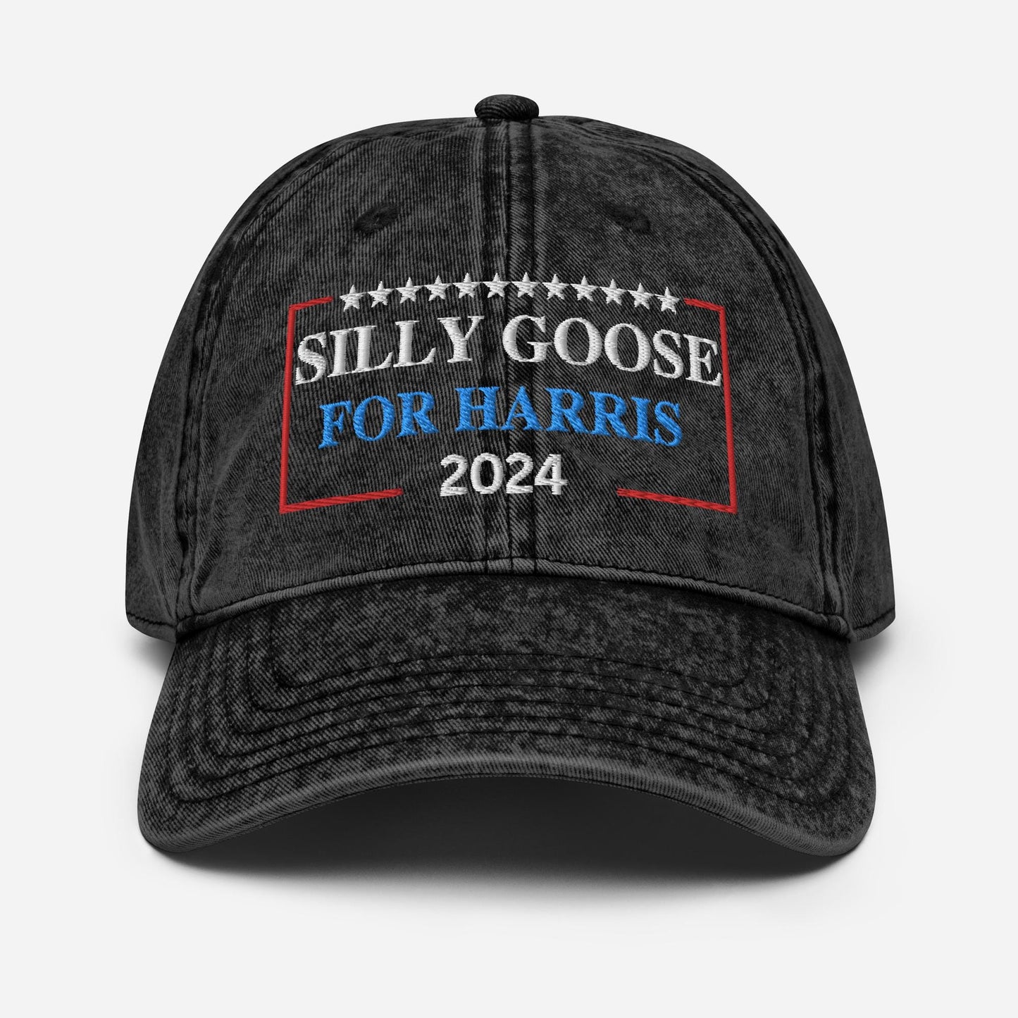 Funny Election Hat, Embroidered Silly Goose for Harris Hat, Vintage Cotton Twill Hat, Silly Goose for Kamala Hat