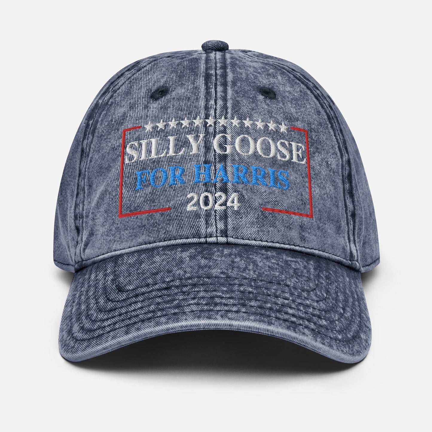 Funny Election Hat, Embroidered Silly Goose for Harris Hat, Vintage Cotton Twill Hat, Silly Goose for Kamala Hat