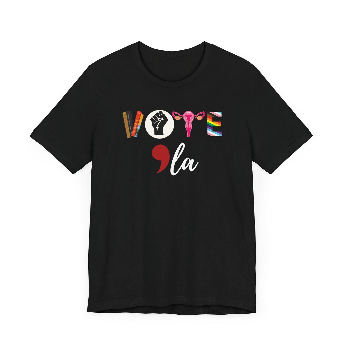 Vote Kamala Harris Shirt, Comma La Harris 2024 Election Shirt, Banned Books BLM Activism, Election shirt, Vote LGBTQ Reproductive Rights tee