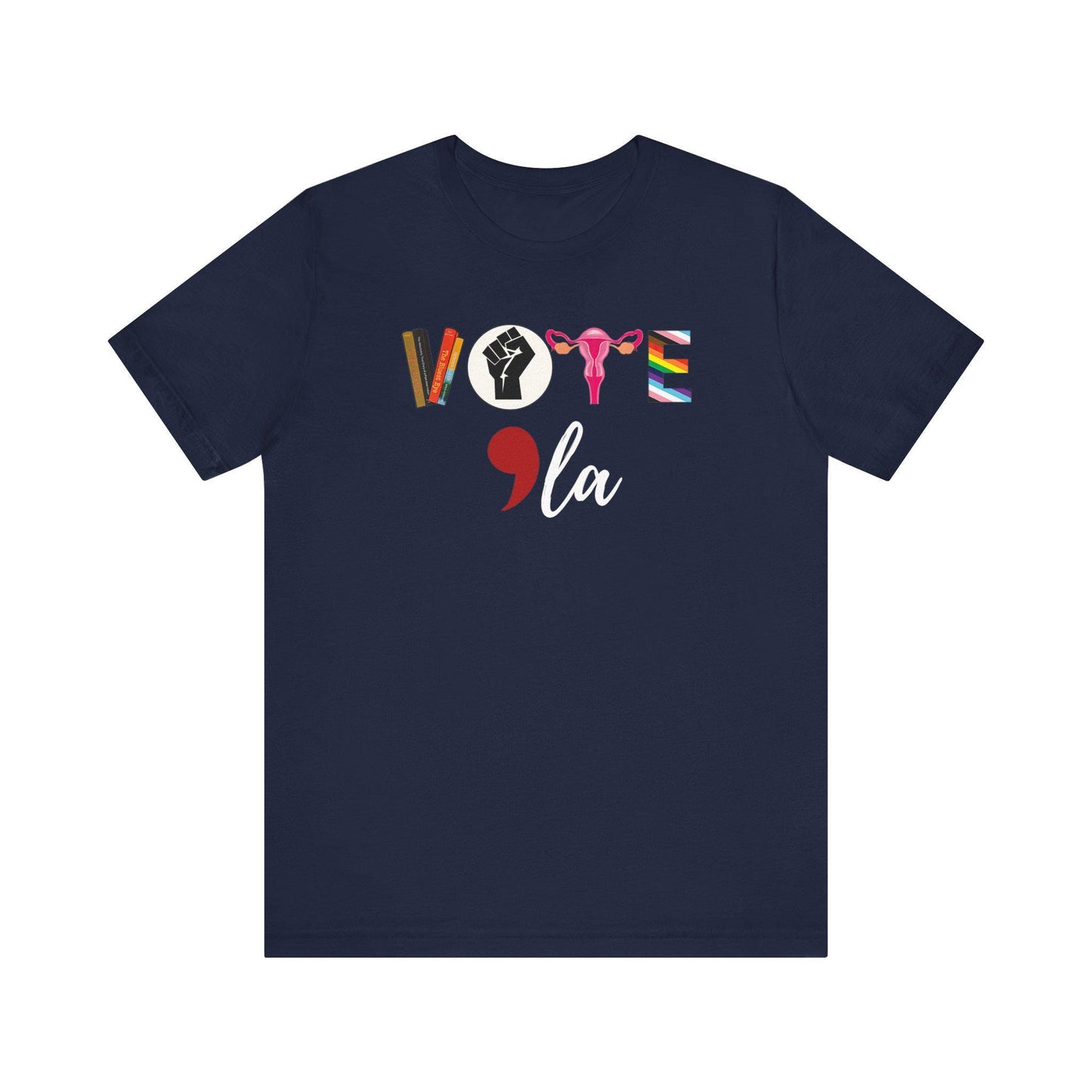 Vote Kamala Harris Shirt, Comma La Harris 2024 Election Shirt, Banned Books BLM Activism, Election shirt, Vote LGBTQ Reproductive Rights tee