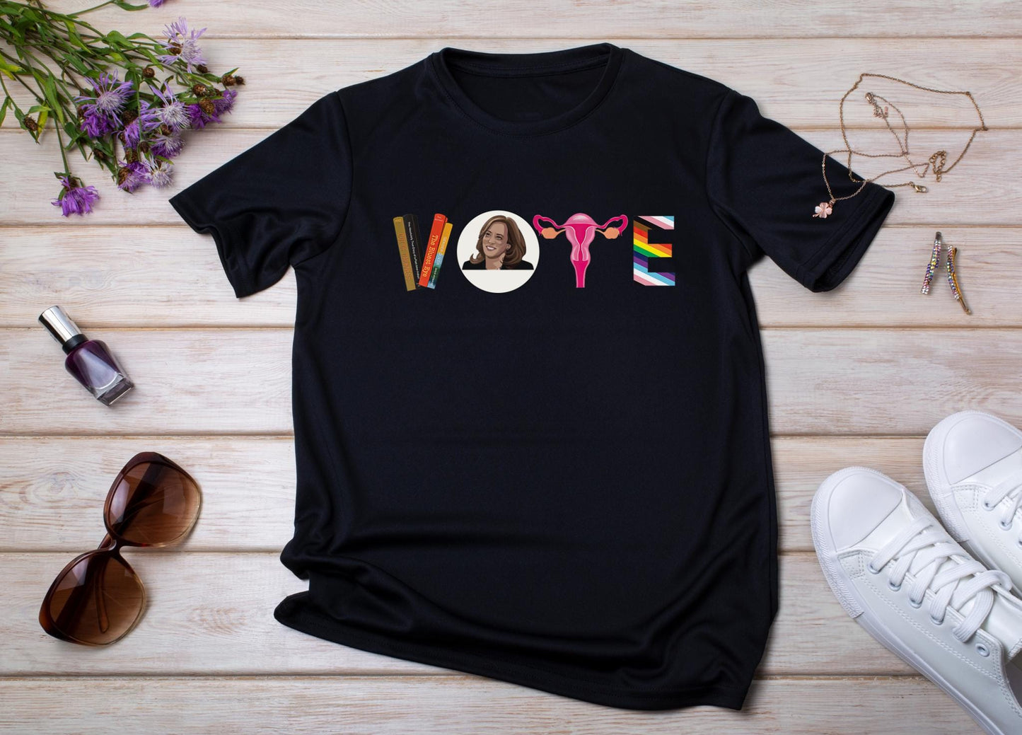 Vote shirt, Kamala Harris Shirt, Human rights Vote Shirt, Banned Books LGBTQ Reproductive right tee, USA Election 2024 shirt, Comma La Shirt