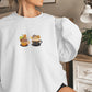 Cute Coffee Sweatshirt Halloween Fall,Funny Halloween shirt women, spooky ghost halloween party gift, trick or treat cute fall tee