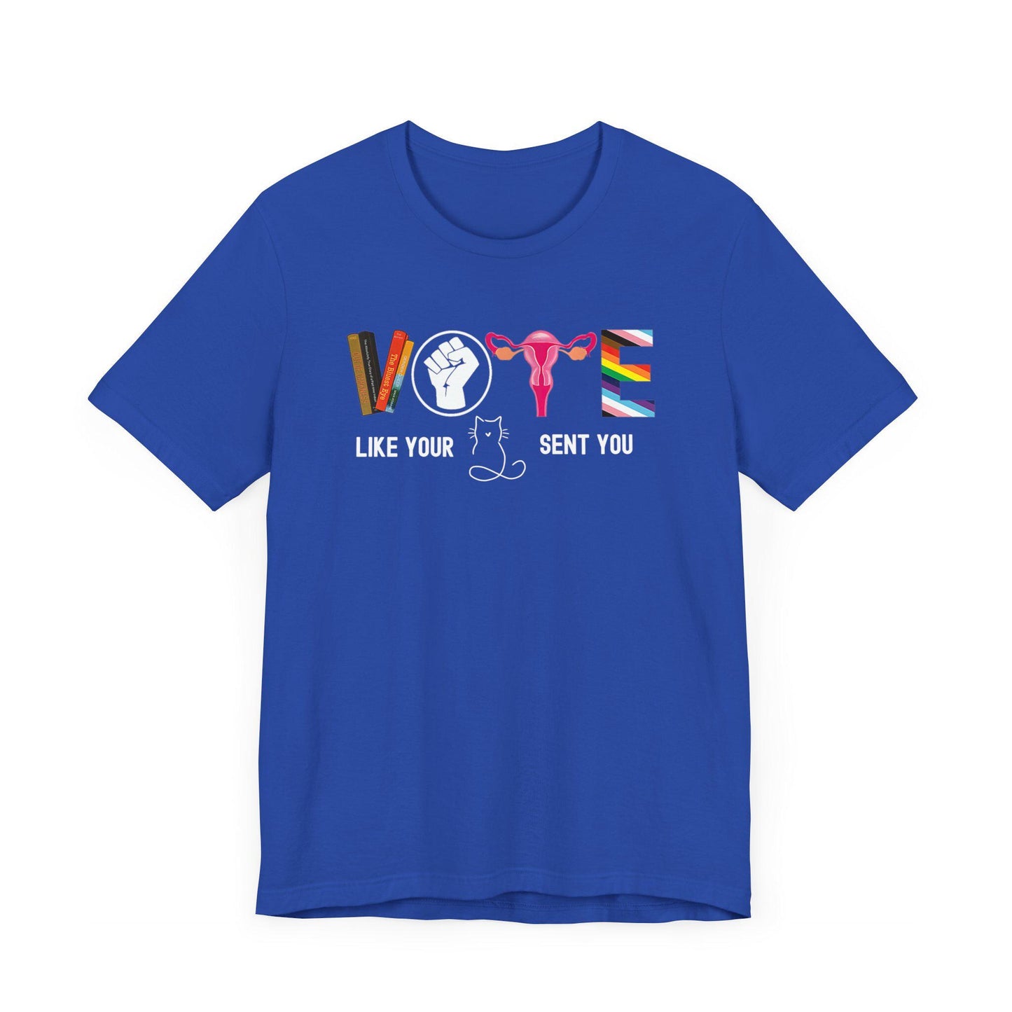 Vote Shirt, 2024 Cat Ladies for Kamala Tshirt, Vote like your cat sent you shirt, Funny Election Shirt, Harris Political Campaign tshirt