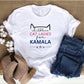 Childless Cat ladies Shirt, 2024 Election Shirt Kamala Harris, Campaign Tshirt, Harris Rally T Shirt, Cat Mom Gift, Madam President Comma