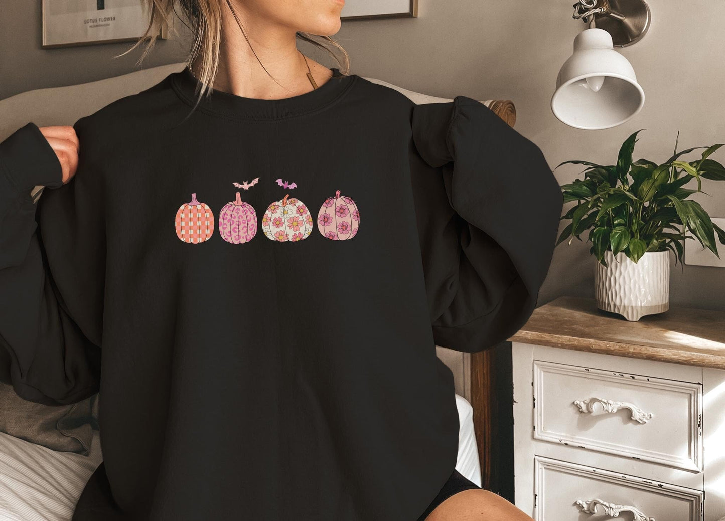 Pink Halloween Pumpkin sweatshirt,Funny Halloween shirt women, spooky ghost halloween party gift, trick or treat cute fall tee