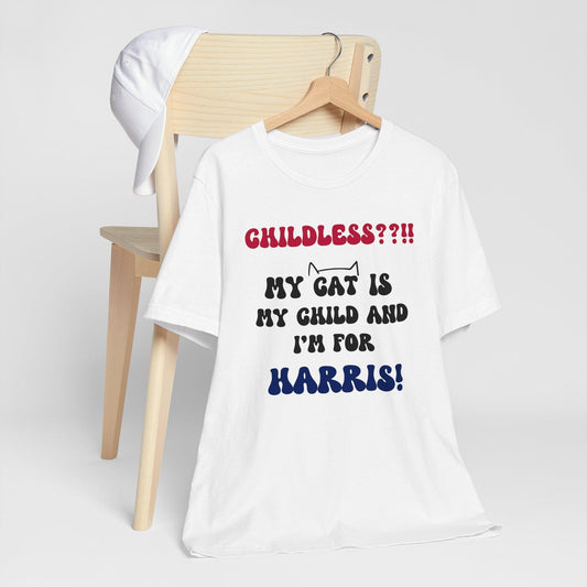 Cat ladies for Kamala Shirt, Democrat Campaign Shirt Gift, USA 2024 Elections, Madam President shirt, Harris 2024 Shirt, Childless Cat lady