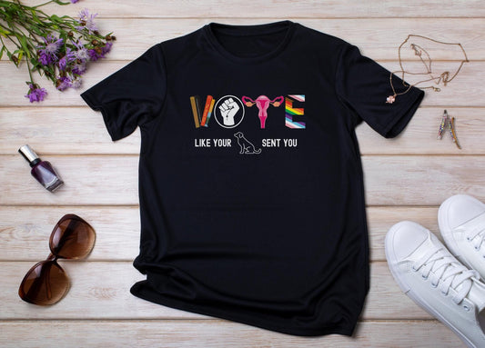 Vote like your dog sent you, Dog Moms For Kamala Shirt, Campaign Tshirt Gift for Dog mom, Kamala Harris 2024 President, Election Shirt