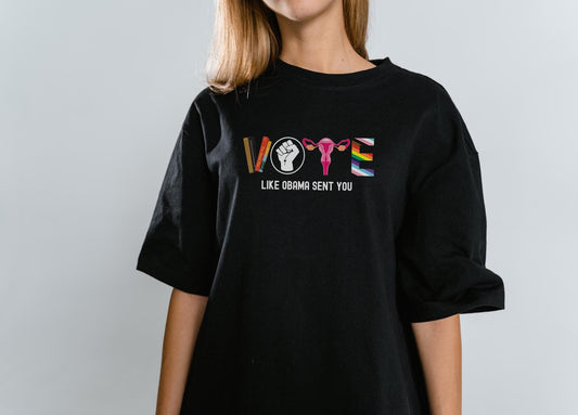 Vote Shirt, USA Elections 2024, Vote like Obama sent you shirt, Madam President, Comma La, Funny Elections Shirt, Democrat Gift