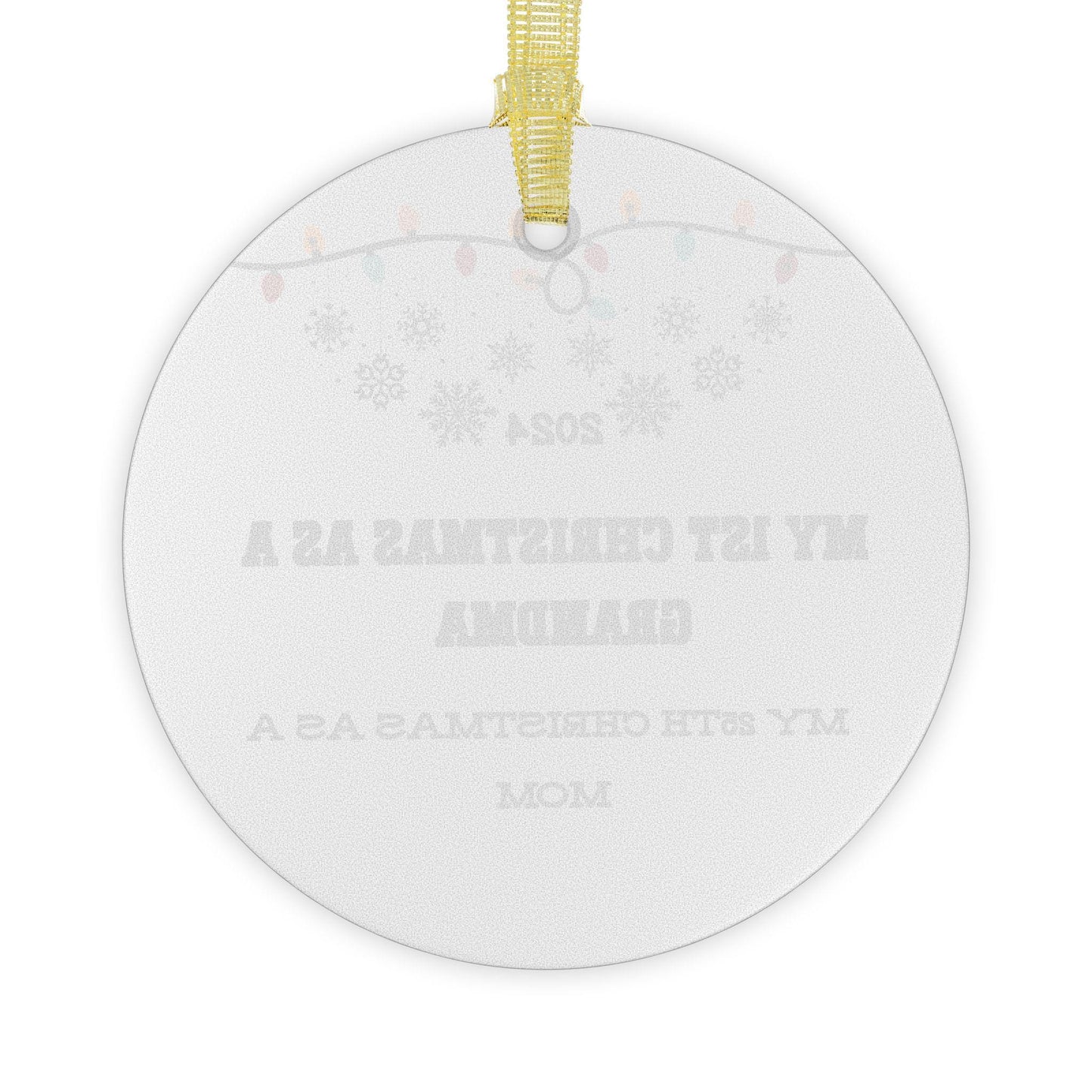 Personalized Christmas glass ornament, Custom Grandma Gift, Custom Mom Gift Christmas, First Christmas as grandma Acrylic Ornament