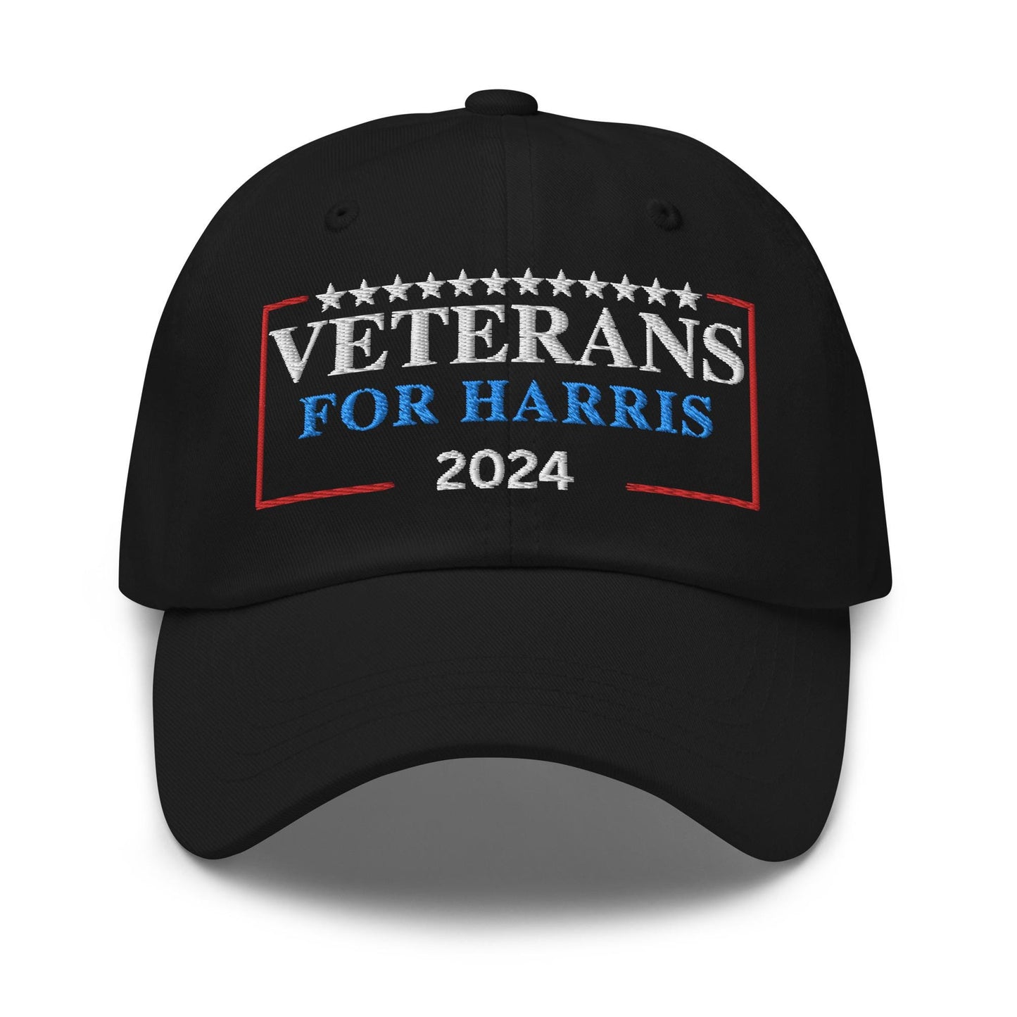 Embroidered Veterans for Harris Cap, Cotton Twill Hat for Campaign and Rally, Kamala Harris baseball cap, Harris For President 2024 Hat