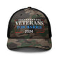 Embroidered Veterans for Harris Hat, Camouflage trucker hat campaign and rally, Kamala Harris For President 2024 Hat