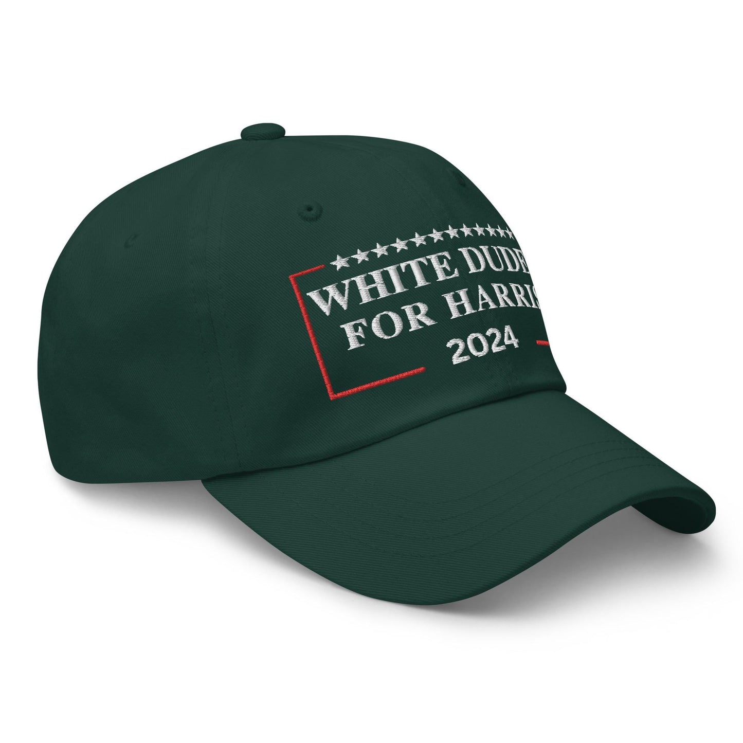 Embroidered Harris Cap, White Dudes for Harris Vintage Cotton Twill Hat, Election Campaign Rally Hat, White Dudes for Kamala