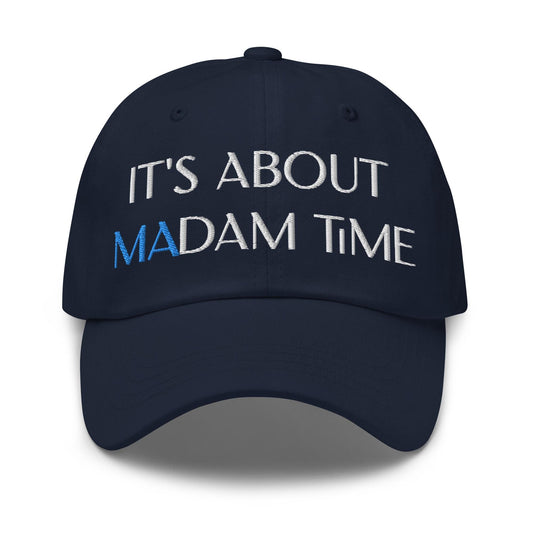 Embroidered it's madam time cotton twill hat, Harris walz democrat gift, Kamala harris madam president hat, for Harris Hat