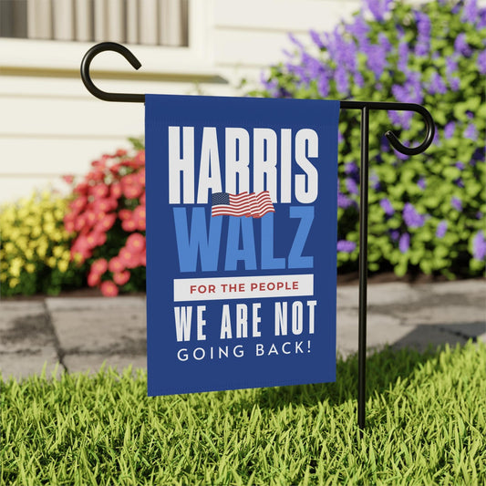 Harris Walz flag banner, we are not going back garden and house flag, election 2024 Kamala Harris flag, madam president democrat yard flag