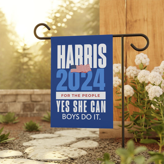 Harris for president flag banner, yes she can boys do it house flag, vote Harris Walz garden flag, democrat flag banner gift