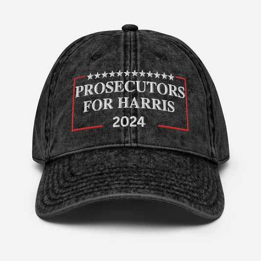 Embroidered Prosecutors for Harris Cap, Vintage Cotton Twill Hat for Campaign and Rally, Election Hat, Prosecutors for Kamala