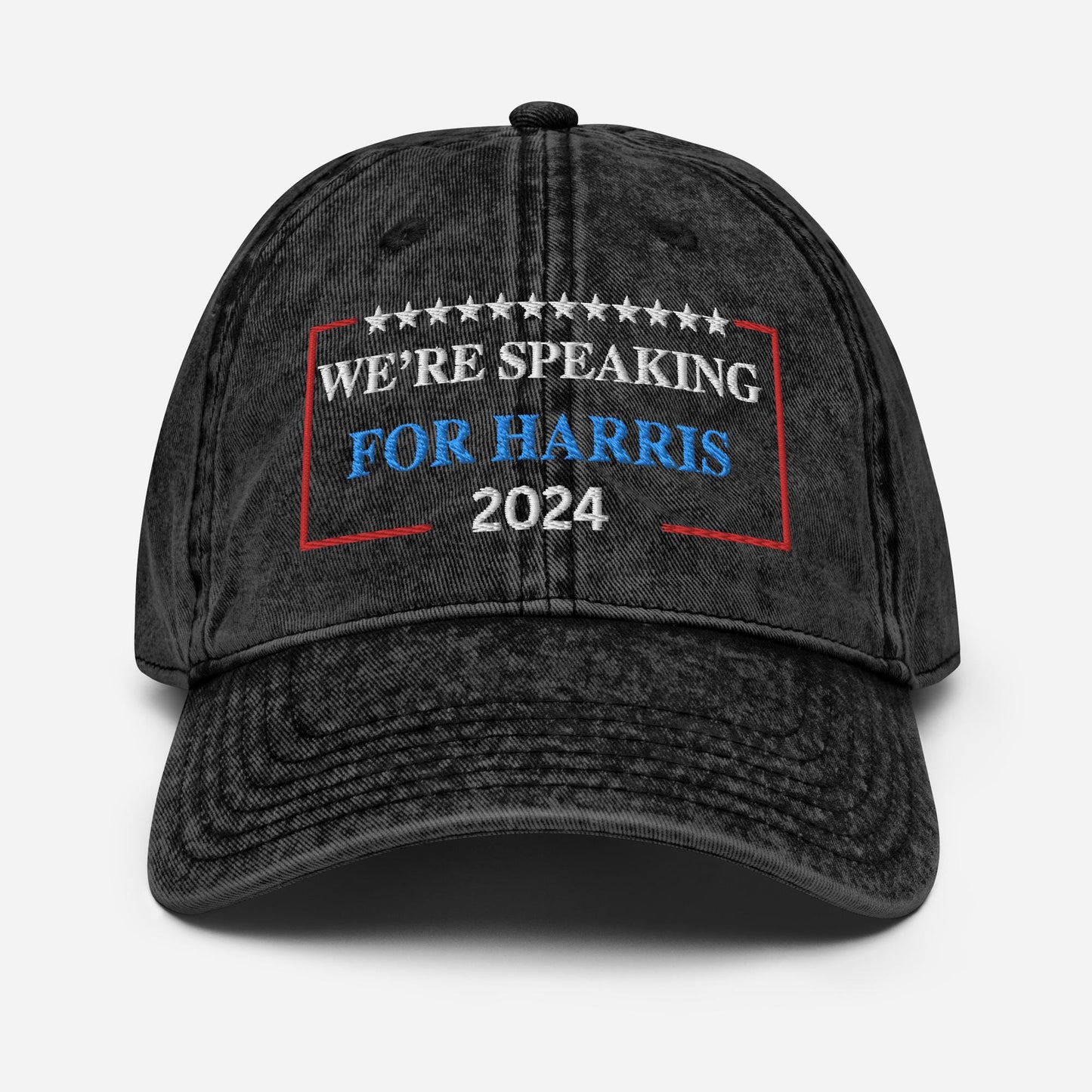 Embroidered I'm Speaking for Harris Cap, Vintage Cotton Twill Hat for Campaign and Rally, Election Hat, I'm Speaking Hat