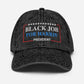 Black Job for Harris Hat, Embroidered Vintage aesthetic Cotton Twill Hat, Madam President Harris 2024 Cap,Kamala Hat