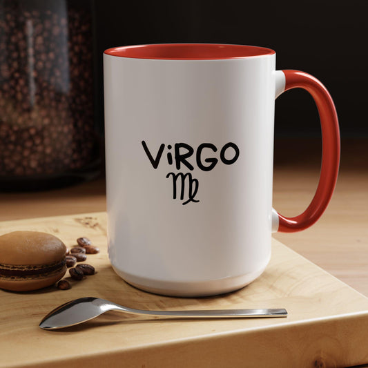 Virgo Accent Coffee Mug, Virgo Birthday Gift for Him for Her, Zodiac Sign Coffee Cup, Astrology Gift mug, Astrological Tea Cup  (11oz, 15oz)