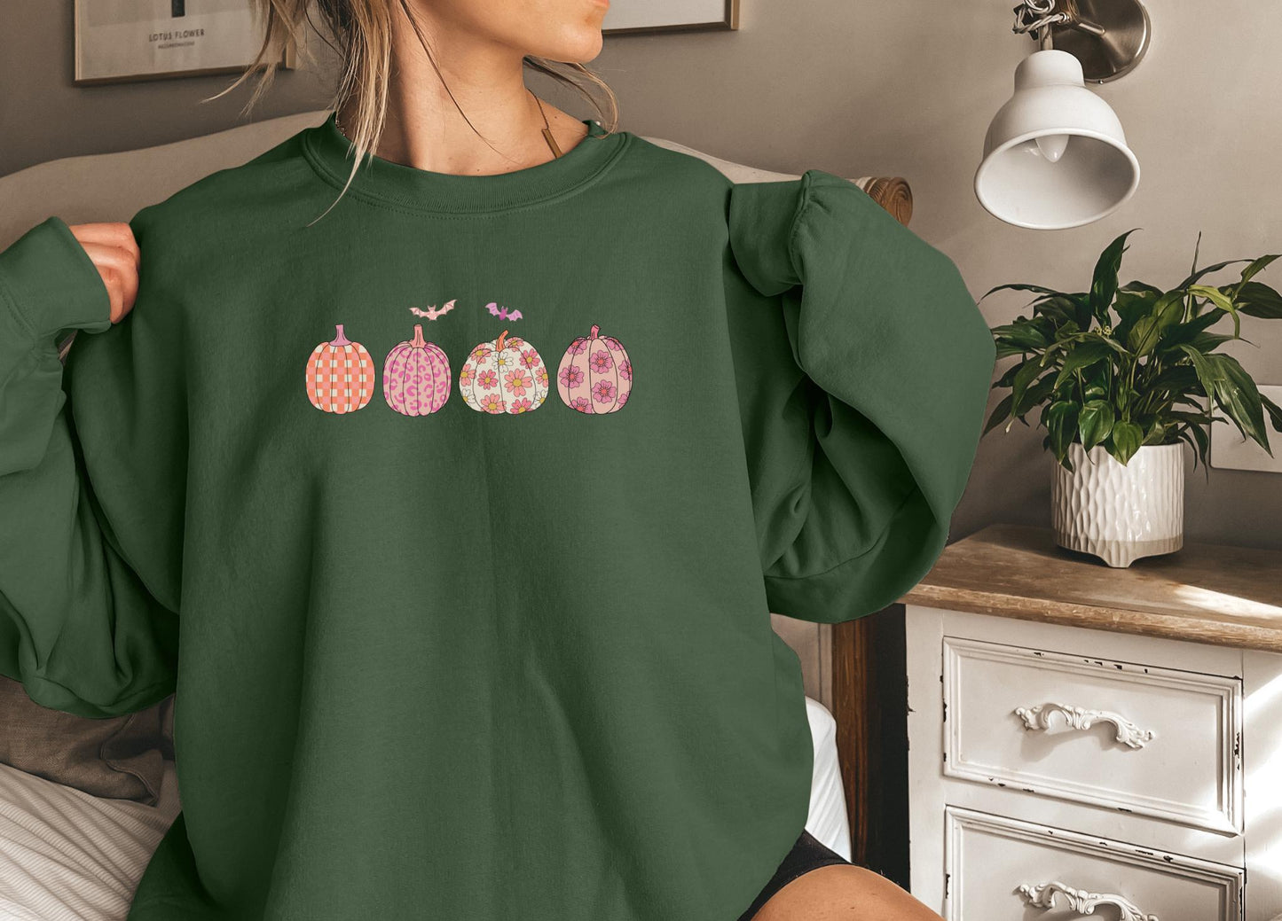 Pink Halloween Pumpkin sweatshirt,Funny Halloween shirt women, spooky ghost halloween party gift, trick or treat cute fall tee