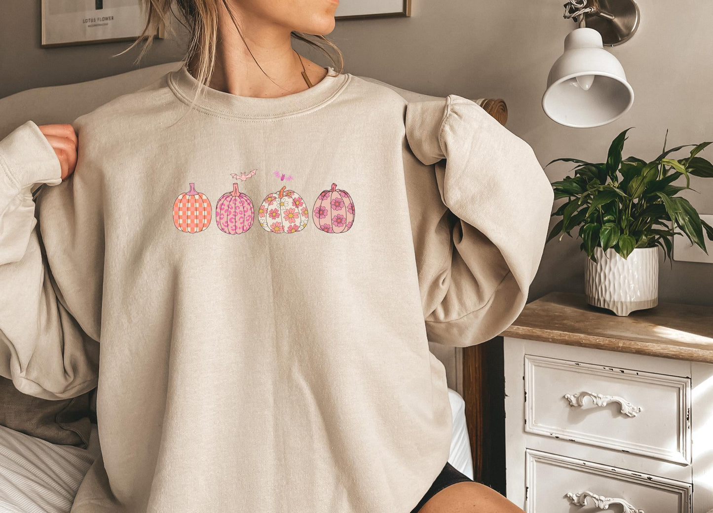 Pink Halloween Pumpkin sweatshirt,Funny Halloween shirt women, spooky ghost halloween party gift, trick or treat cute fall tee