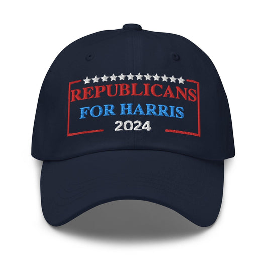 Embroidered Republicans for Harris Cap, Cotton Twill Hat for Campaign Rally, Kamala baseball cap, Harris For President 2024