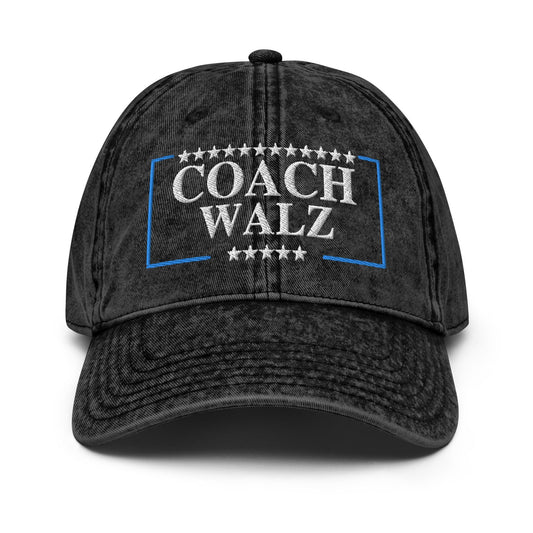 Embroidered Coach Walz Hat, Vintage aesthetic cotton twill hat, For Harris Hat, madam president Hat, we are not going back