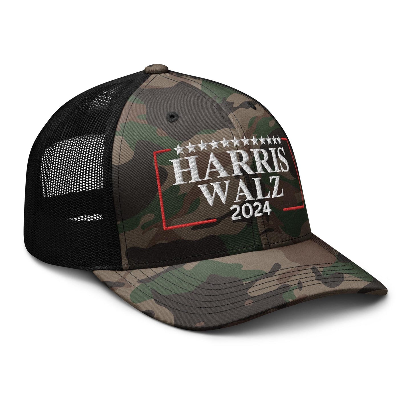 Embroidered camo hat Harris Walz, 2024 democrat hat gift, harris for president trucker hat, madam president, came hat walz