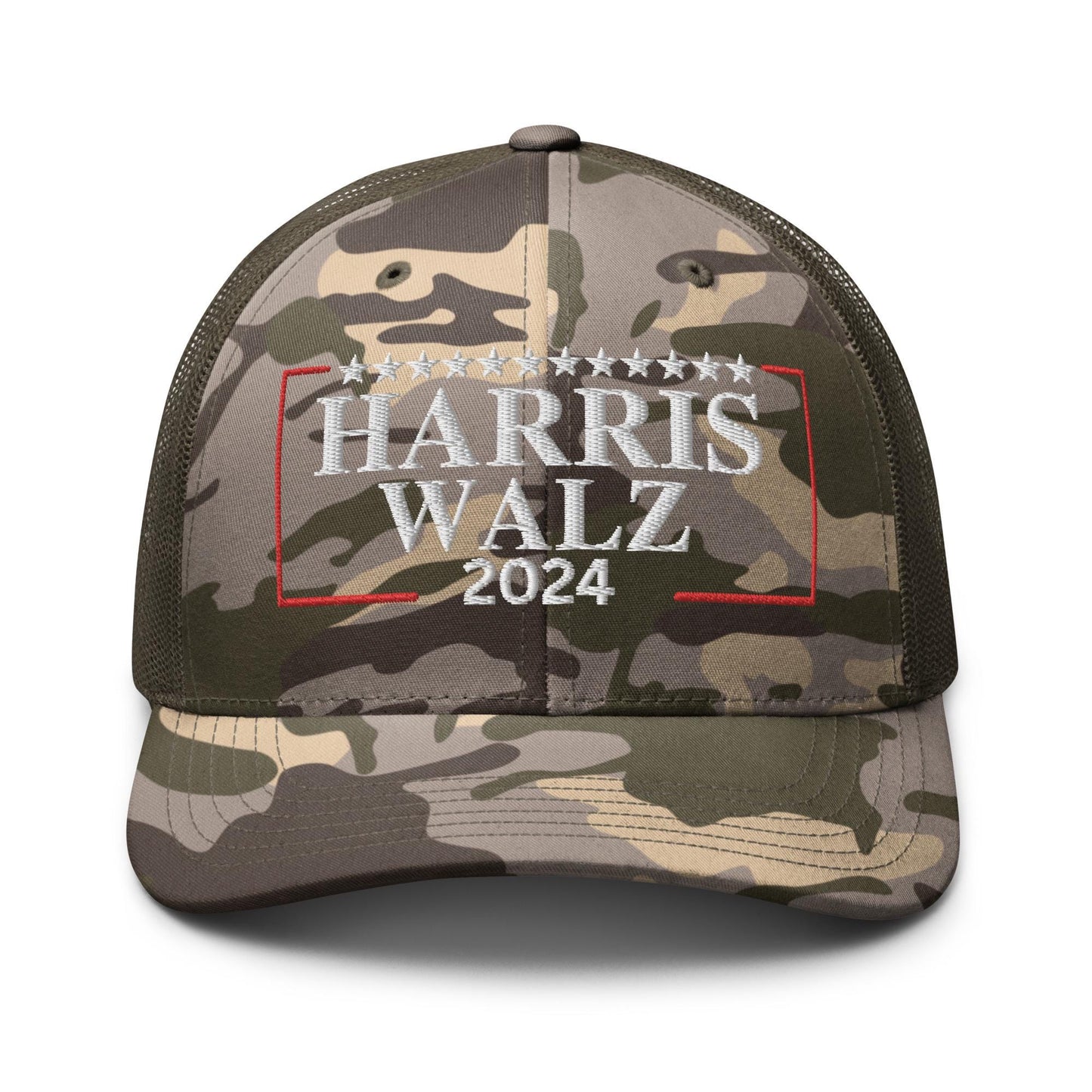 Embroidered camo hat Harris Walz, 2024 democrat hat gift, harris for president trucker hat, madam president, came hat walz