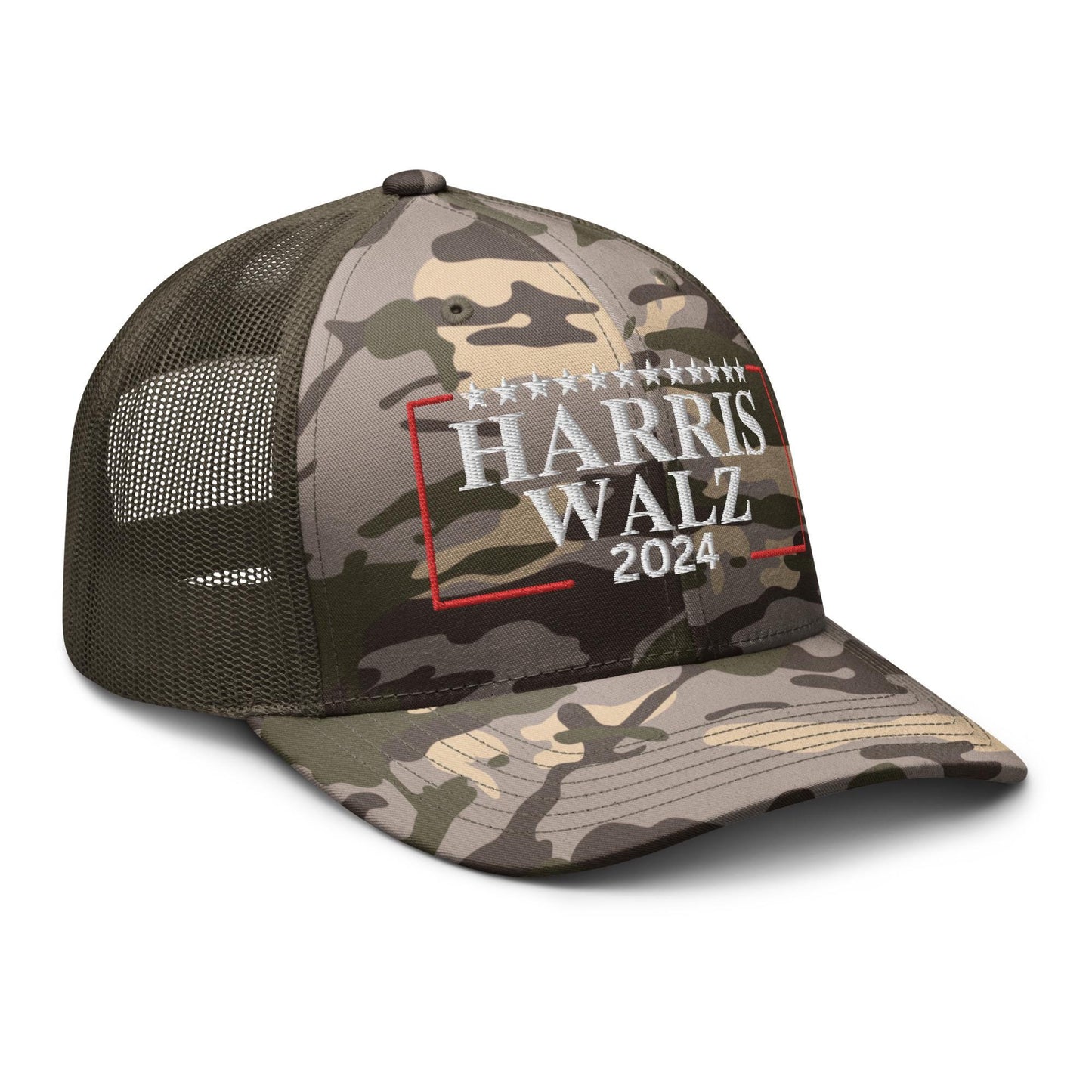 Embroidered camo hat Harris Walz, 2024 democrat hat gift, harris for president trucker hat, madam president, came hat walz