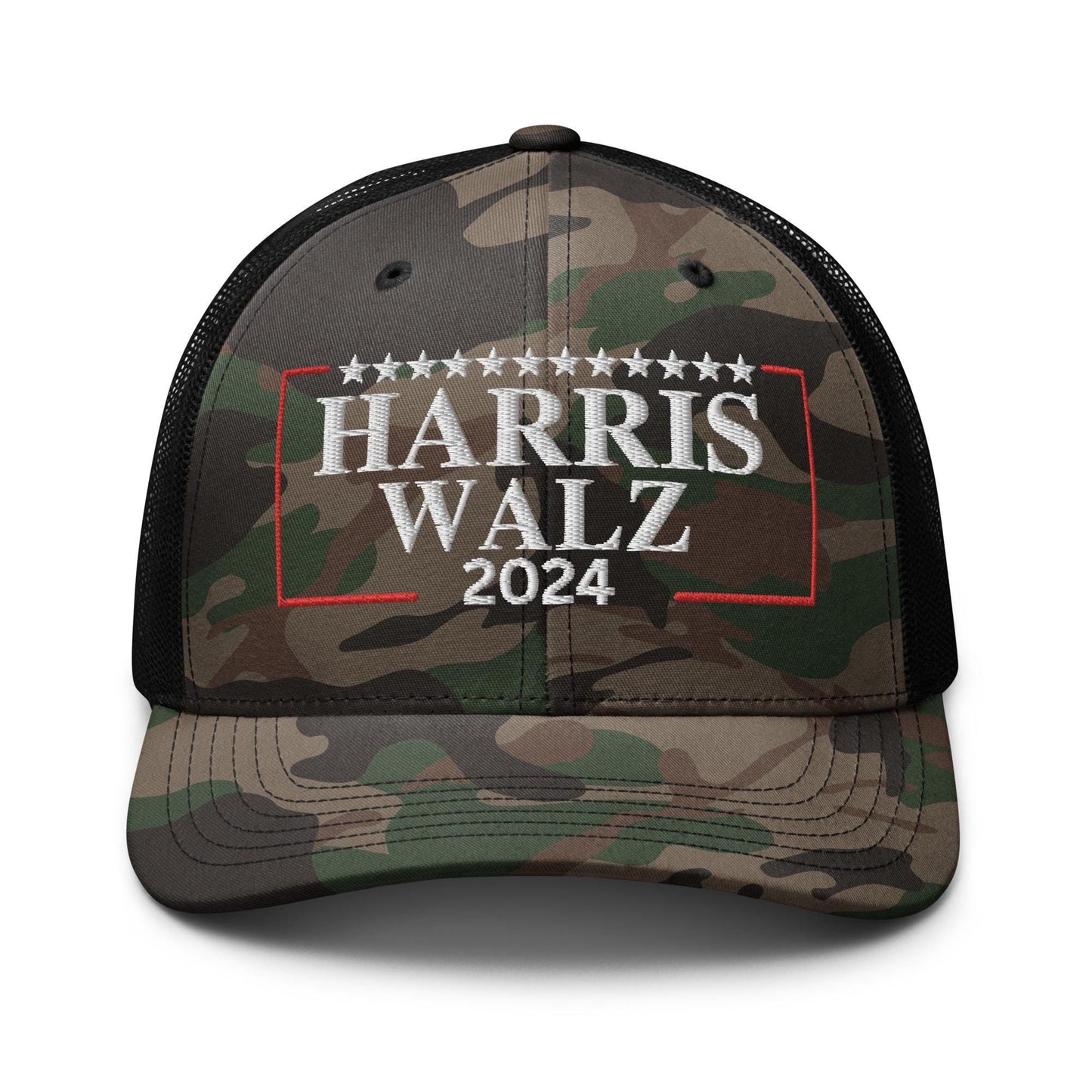 Embroidered camo hat Harris Walz, 2024 democrat hat gift, harris for president trucker hat, madam president, came hat walz