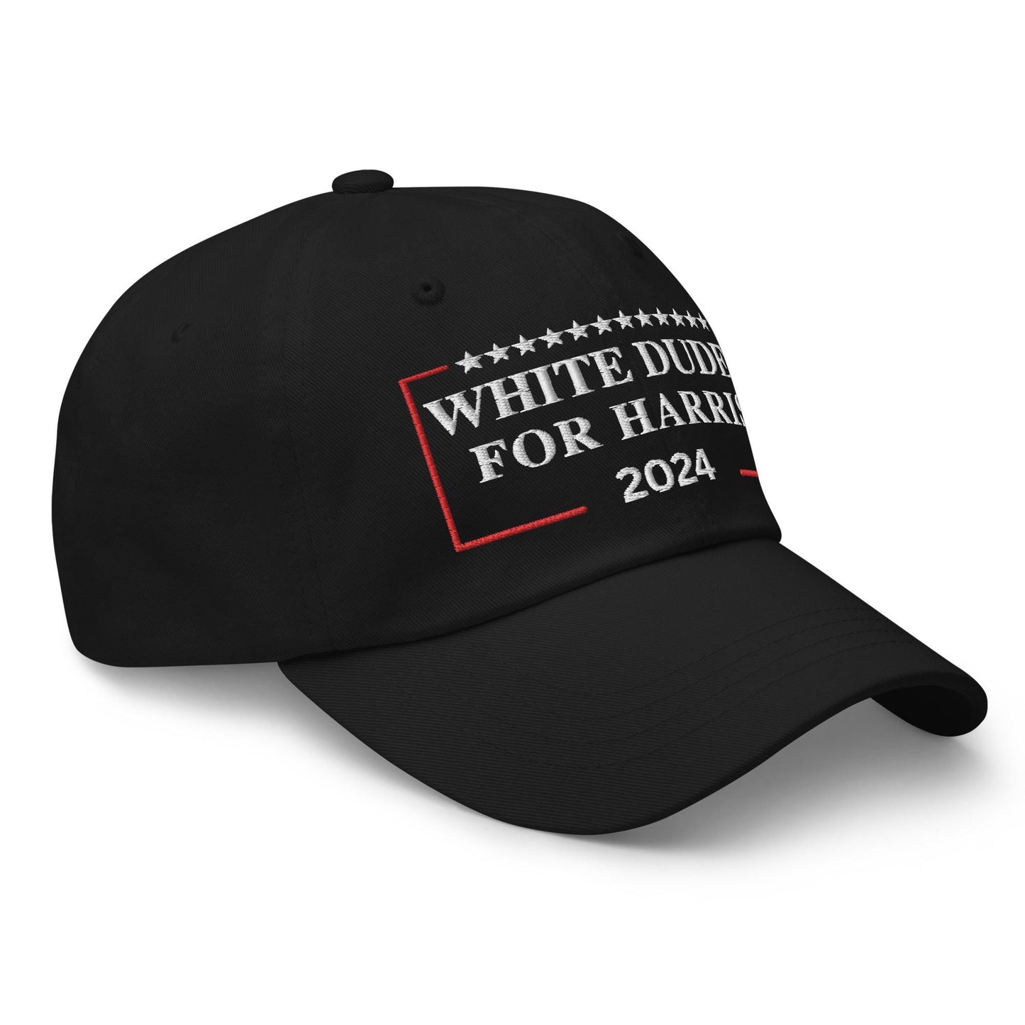 Embroidered Harris Cap, White Dudes for Harris Vintage Cotton Twill Hat, Election Campaign Rally Hat, White Dudes for Kamala