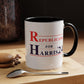 Republicans for Harris mug, Kamala accent coffee mug, veteran democrat gift election 2024, Harris Walz we are not going back