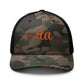 Camo trucker hat for Harris, embroidered comma la hat, madam president cap, we are not going back, Harris Walz democrat gift