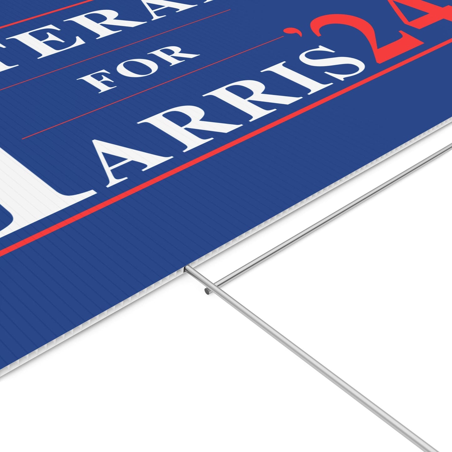 Veterans for Harris plastic yard sign, Harris For President 2024 lawn sign with metal H-Stake, democrat election signs, for Kamala yard sign