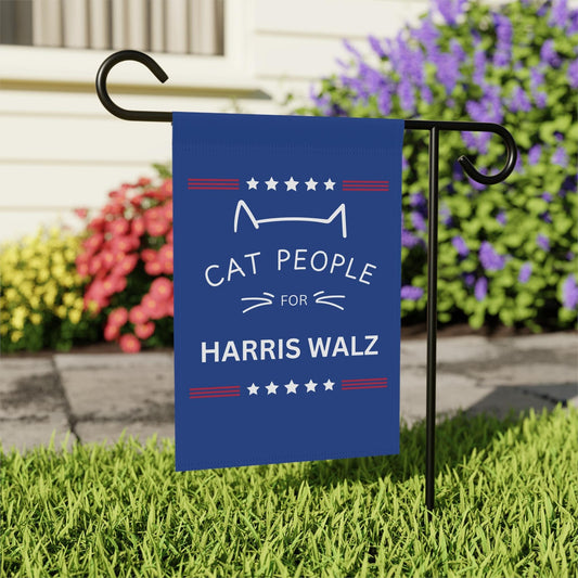 Cat People for Kamala Flag banner, Political Yard Flag, Democrat House Flags, Election 2024 Flag, Vote Garden Flags, Childless Cat Lady