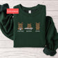 Embroidered Coffee Books Dogs sweatshirt, funny dog lover sweater, bookish bookworm sweatshirt, reading enthusiast gift, book club sweater
