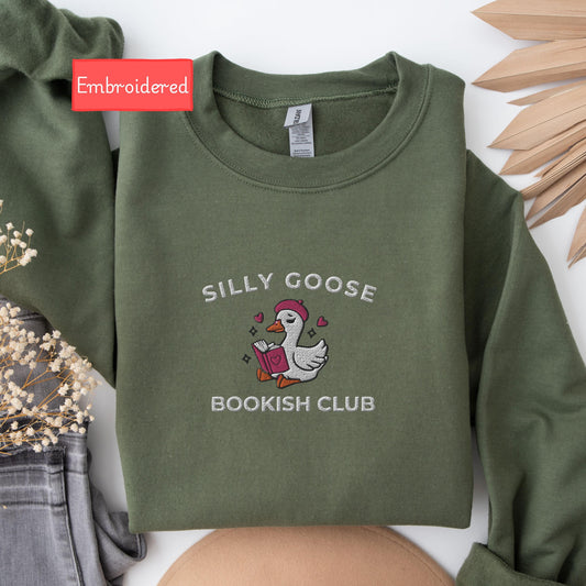 Bookish sweatshirt, silly goose bookish club sweatshirt, bookworm sweatshirt, book lover sweatshirt gift, book club sweatshirts
