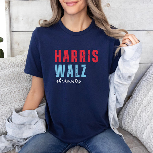 Harris Walz obviously shirt, funny political shirt, for Harris Walz shirt, we are not going back, harris for president tee, for harris shirt