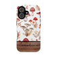 Custom mushrooms phone case, personalized cottagecore iphone Magsafe case compatible with iPhone 16 15 14 13 pro max, cute floral phone case