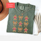 Comfort Colors coquette christmas shirt, Christmas Cookies shirt, Gingerbread cookies Shirt, Baking Shirt, coquette bow shirt holiday season