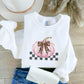 Pink halloween sweatshirt, Coquette bow pumpkin sweatshirt, fall season pumpkin sweater, gift for mom halloween