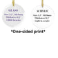 Custom teacher ornament, christmas ornament school teacher, third grade teacher personalized glass & acrylic ornament, teacher appreciation