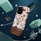 Custom mushrooms phone case, personalized cottagecore iphone Magsafe case compatible with iPhone 16 15 14 13 pro max, cute floral phone case