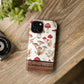 Custom mushrooms phone case, personalized cottagecore iphone Magsafe case compatible with iPhone 16 15 14 13 pro max, cute floral phone case